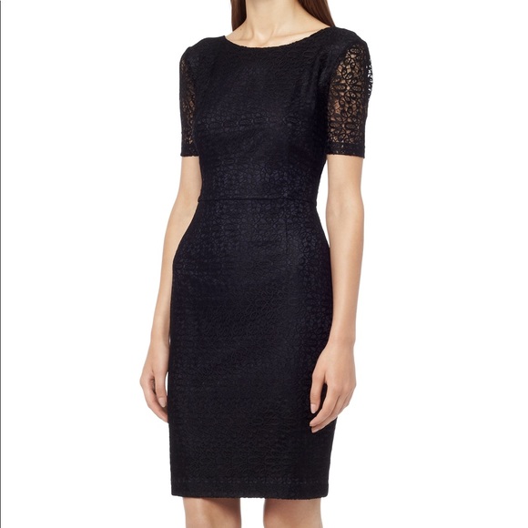 reiss black lace dress